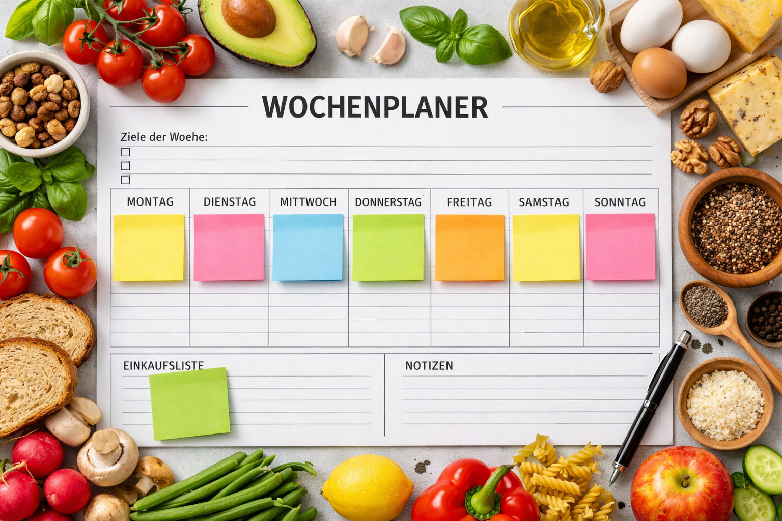 Mahlzeitenplanung und Organisation